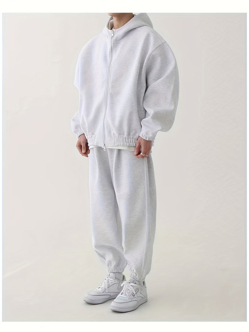 Męski Oversized Hoodie i Spodnie Dresowe | Wygodne i Casualowe | Jesień/Zima