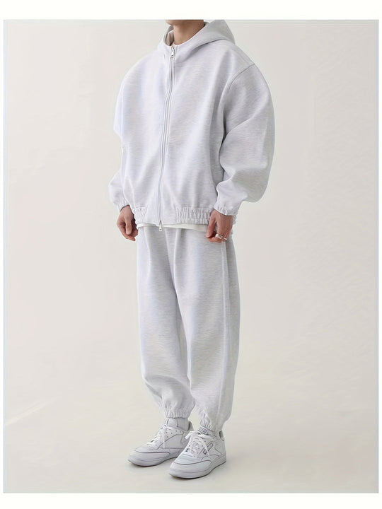 Męski Oversized Hoodie i Spodnie Dresowe | Wygodne i Casualowe | Jesień/Zima