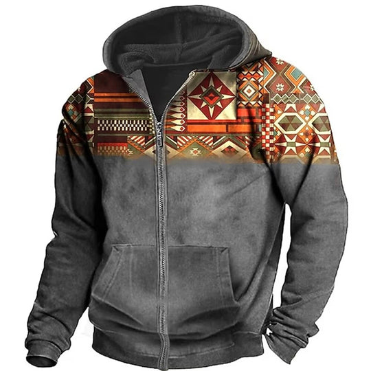 Mężczyzna | Kurtka Zimowa | Bluza z Kapturem | Regular Fit | Zamek Błyskawiczny | Casualowy Styl
