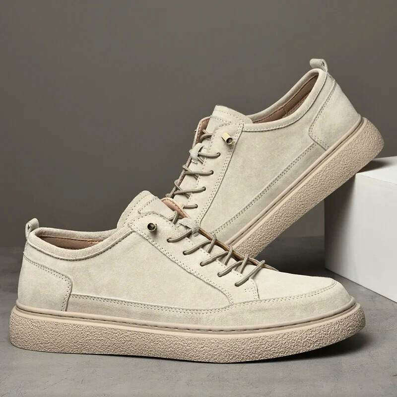 Męskie Sneakersy Zamszowe | Ręcznie Wykonane Skórzane Buty Casual | Oddychające Buty do Chodzenia