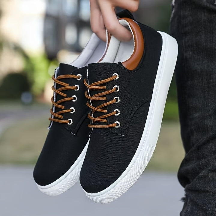 Sneakersy canvas męskie | Oddychające i lekkie | Casual i wygodne | Sznurowane