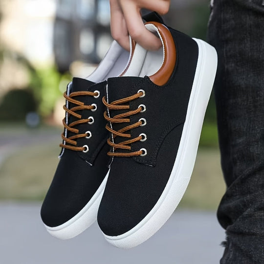 Sneakersy canvas męskie | Oddychające i lekkie | Casual i wygodne | Sznurowane