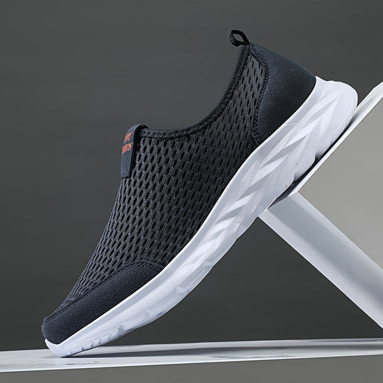 Męskie Sneakersy Slip-on | Oddychająca Siatka | Wygodne Buty do Chodzenia | Lekkie Buty Sportowe