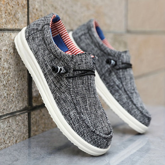 Męskie Buty Slip-On | Lekki Canvas | Wygodne i Casualowe | Wiosna