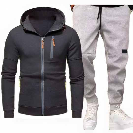 Męski Zestaw | Bluza z Kapturem & Spodnie Dresowe | Wygodne & Ciepłe | Odzież Casual