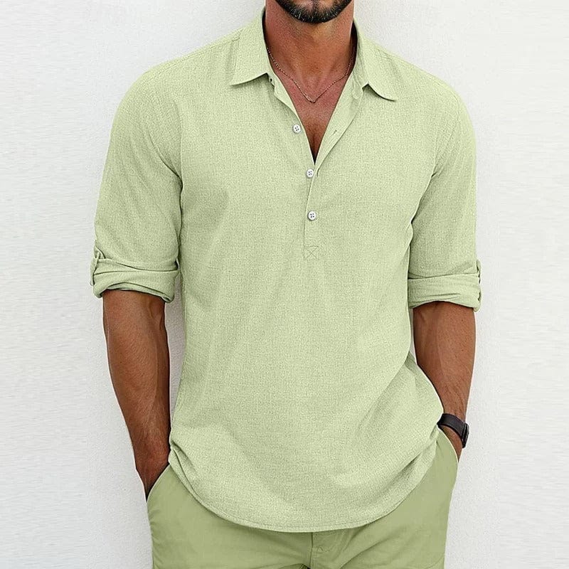 Mężczyzna | Koszula Bawełniana | Długi Rękaw | Klasyczny Krój | Styl Casual | Model Boaz
