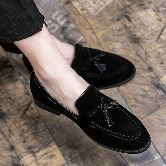 Mężczyzna | Loafersy z Frędzlami | Slip-On | Styl Klasyczny | Biznesowe Casual