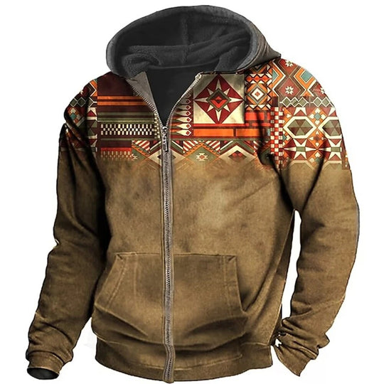 Mężczyzna | Kurtka Zimowa | Bluza z Kapturem | Regular Fit | Zamek Błyskawiczny | Casualowy Styl