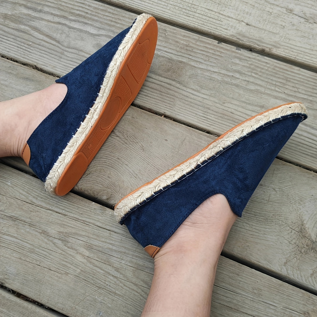 Męskie Mokasyny | Ręcznie Wykonane | Lniana Podeszwa & Kanwa | Casual Slip-On