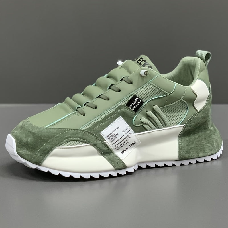 Męskie Buty Platformowe Sportowe | Wygodne Buty do Chodzenia i Biegania | Sznurowane Sneakersy Outdoor Całoroczne