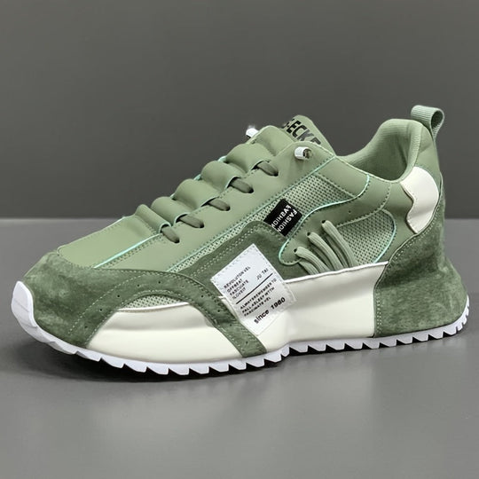 Męskie Buty Platformowe Sportowe | Wygodne Buty do Chodzenia i Biegania | Sznurowane Sneakersy Outdoor Całoroczne