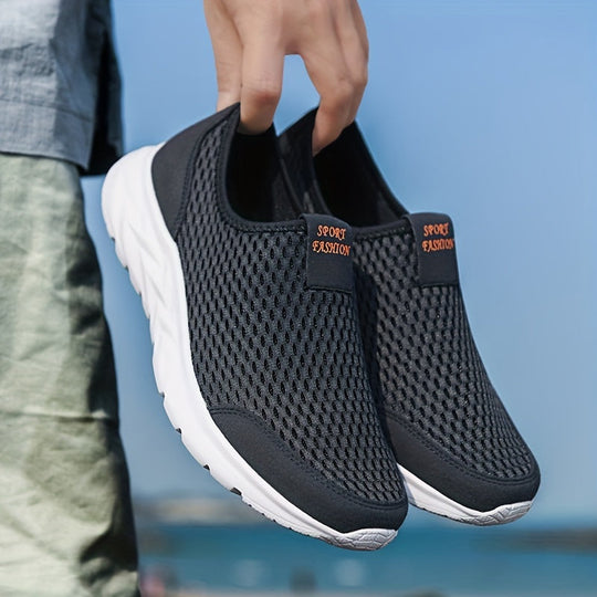 Męskie Sneakersy Slip-on | Oddychająca Siatka | Wygodne Buty do Chodzenia | Lekkie Buty Sportowe