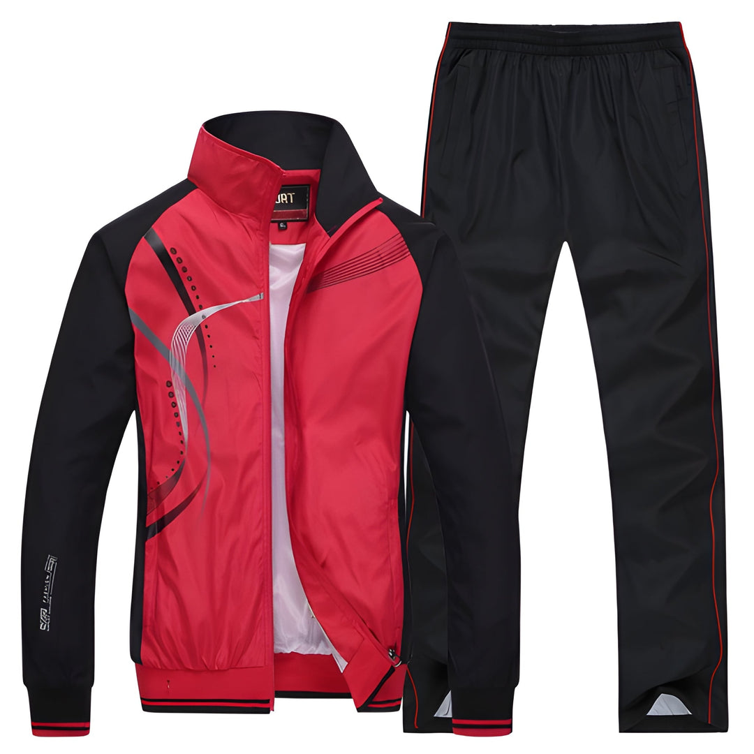 Mężczyzna | Dres Dwuczęściowy | Kurtka z Zamkiem | Spodnie | Styl Sportowy