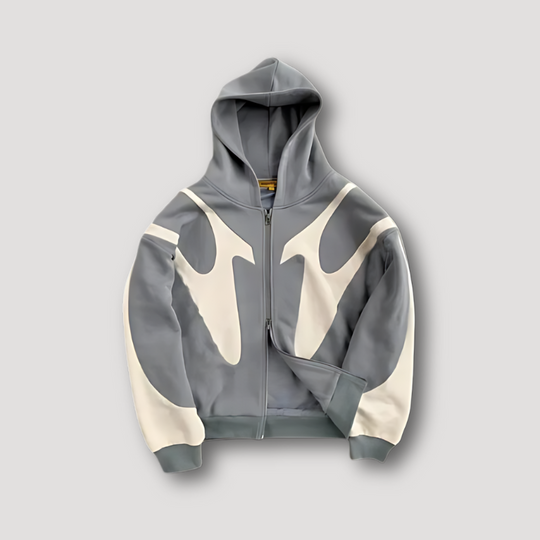 Mężczyzna | Bluza z Kapturem | Streetwear | Regular Fit | Zamek Błyskawiczny | Styl Casual