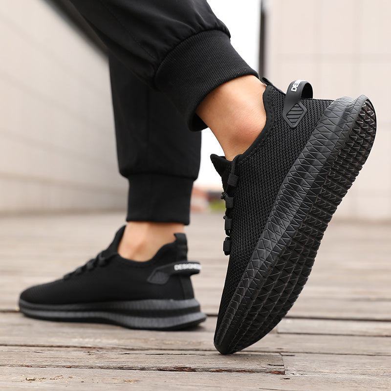 Męskie Buty Biegowe | Niskie i Oddychające | Casual Buty Sportowe na Zewnątrz | Z Sznurowaniem