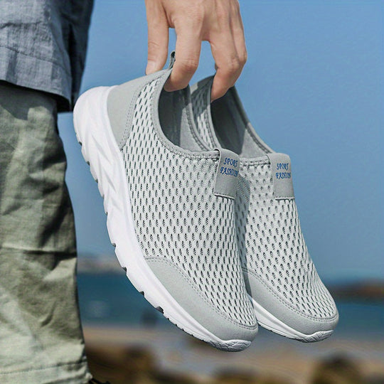 Męskie Sneakersy Slip-on | Oddychająca Siatka | Wygodne Buty do Chodzenia | Lekkie Buty Sportowe
