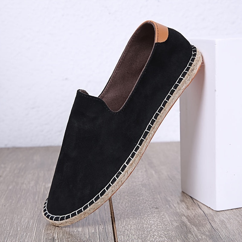 Męskie Mokasyny | Ręcznie Wykonane | Lniana Podeszwa & Kanwa | Casual Slip-On