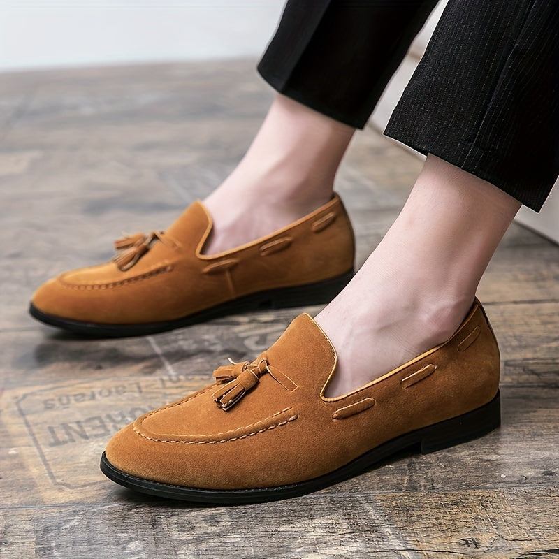 Mężczyzna | Loafersy z Frędzlami | Slip-On | Styl Klasyczny | Biznesowe Casual