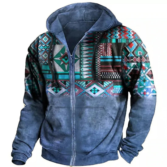 Mężczyzna | Kurtka Zimowa | Bluza z Kapturem | Regular Fit | Zamek Błyskawiczny | Casualowy Styl