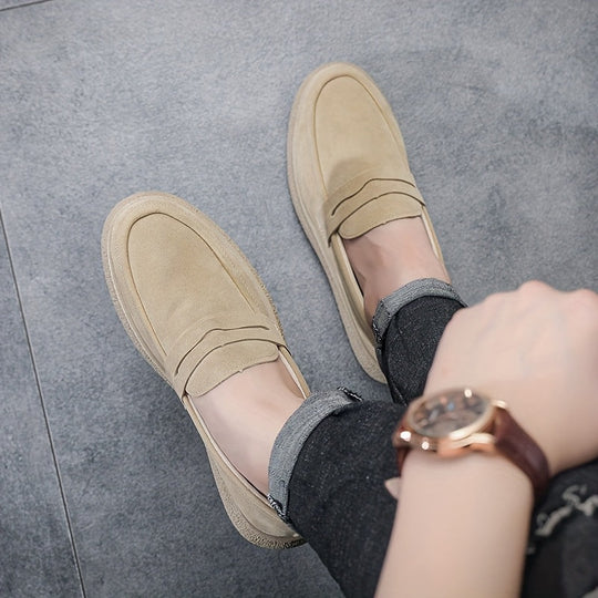Heren Loafers | Vintage Streetstyle | Ronde Neus | Slip-On | Casual Schoenen
