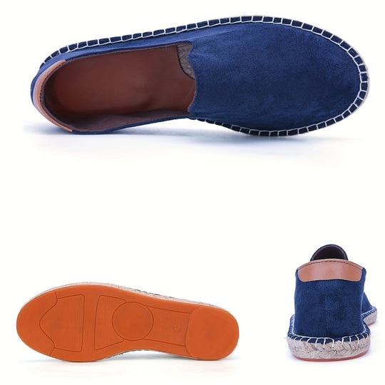Męskie Mokasyny | Ręcznie Wykonane | Lniana Podeszwa & Kanwa | Casual Slip-On
