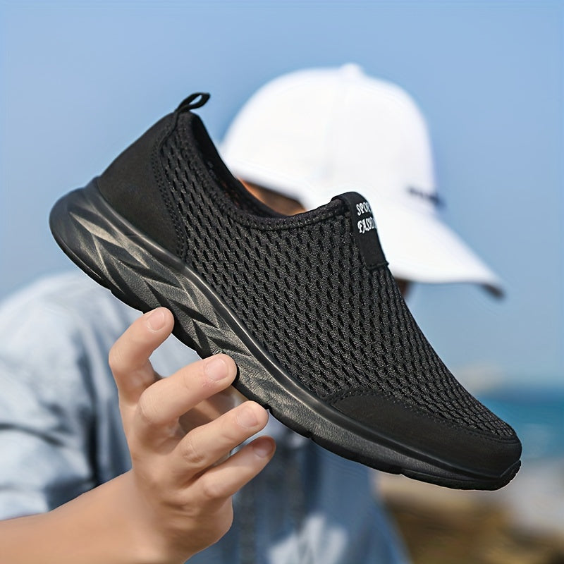 Męskie Sneakersy Slip-on | Oddychająca Siatka | Wygodne Buty do Chodzenia | Lekkie Buty Sportowe