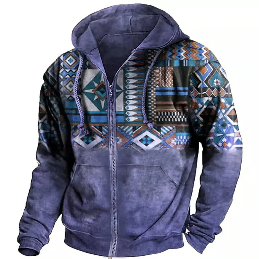 Mężczyzna | Kurtka Zimowa | Bluza z Kapturem | Regular Fit | Zamek Błyskawiczny | Casualowy Styl