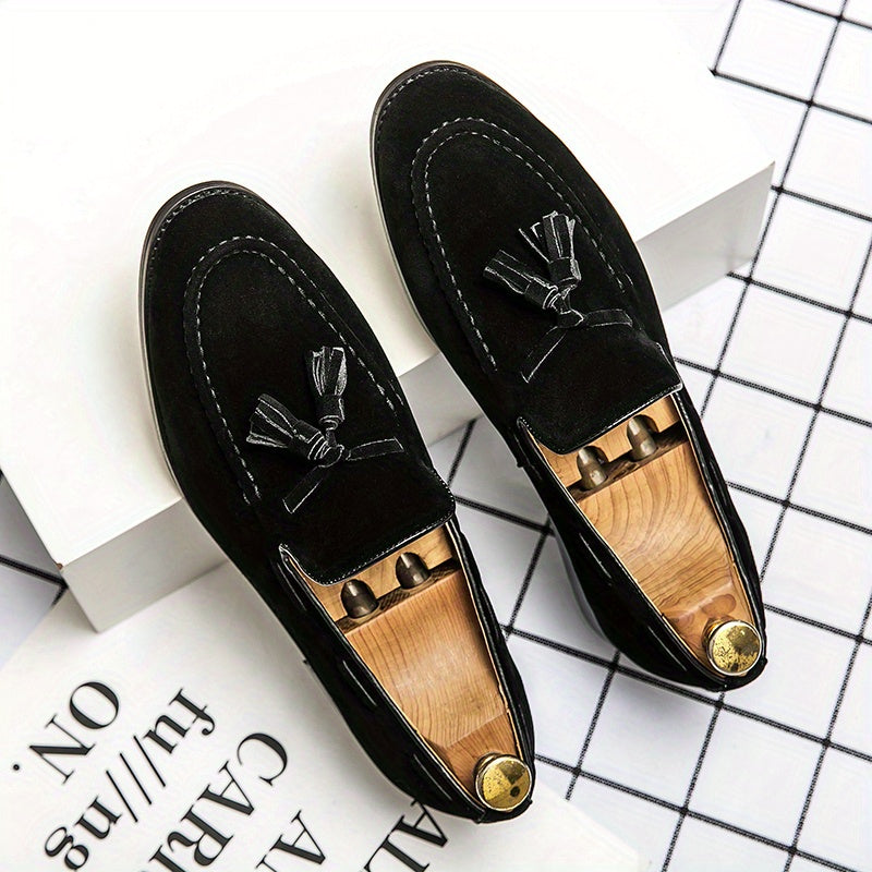 Mężczyzna | Loafersy z Frędzlami | Slip-On | Styl Klasyczny | Biznesowe Casual