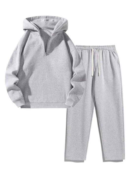 Męski Zestaw Sportowy | Bluza & Spodnie Dresowe | Lekka Elastyczność & Komfort | Casual