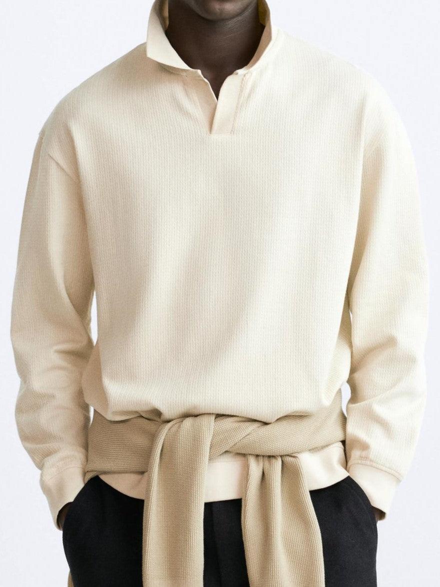 Męskie Polo z Długim Rękawem | Klasyczny Kołnierzyk | Regular Fit | Casual na Co Dzień i Półsezon