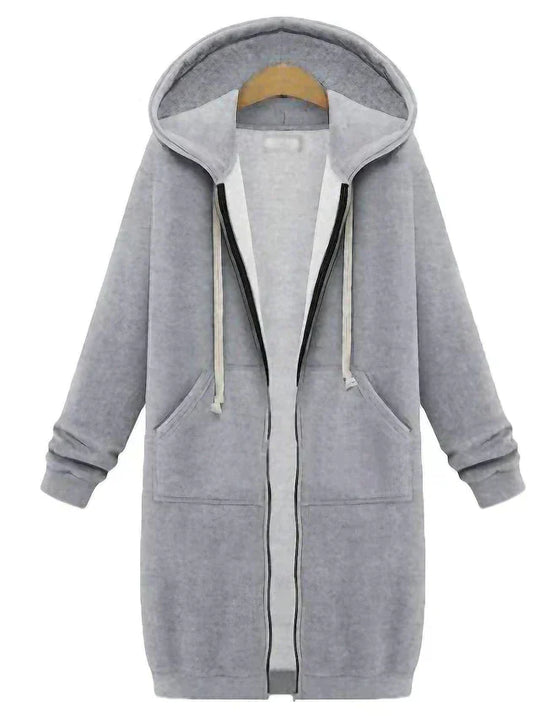 Kobieta | Długi Kardigan Oversize z Kapturem | Swobodny i Stylowy | Casual Chic na Co Dzień