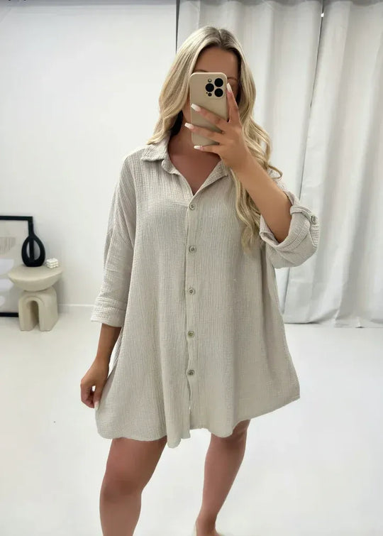 Oversize Lekki Kimono z Haftem na Plecach dla Kobiet | Idealny na Lato
