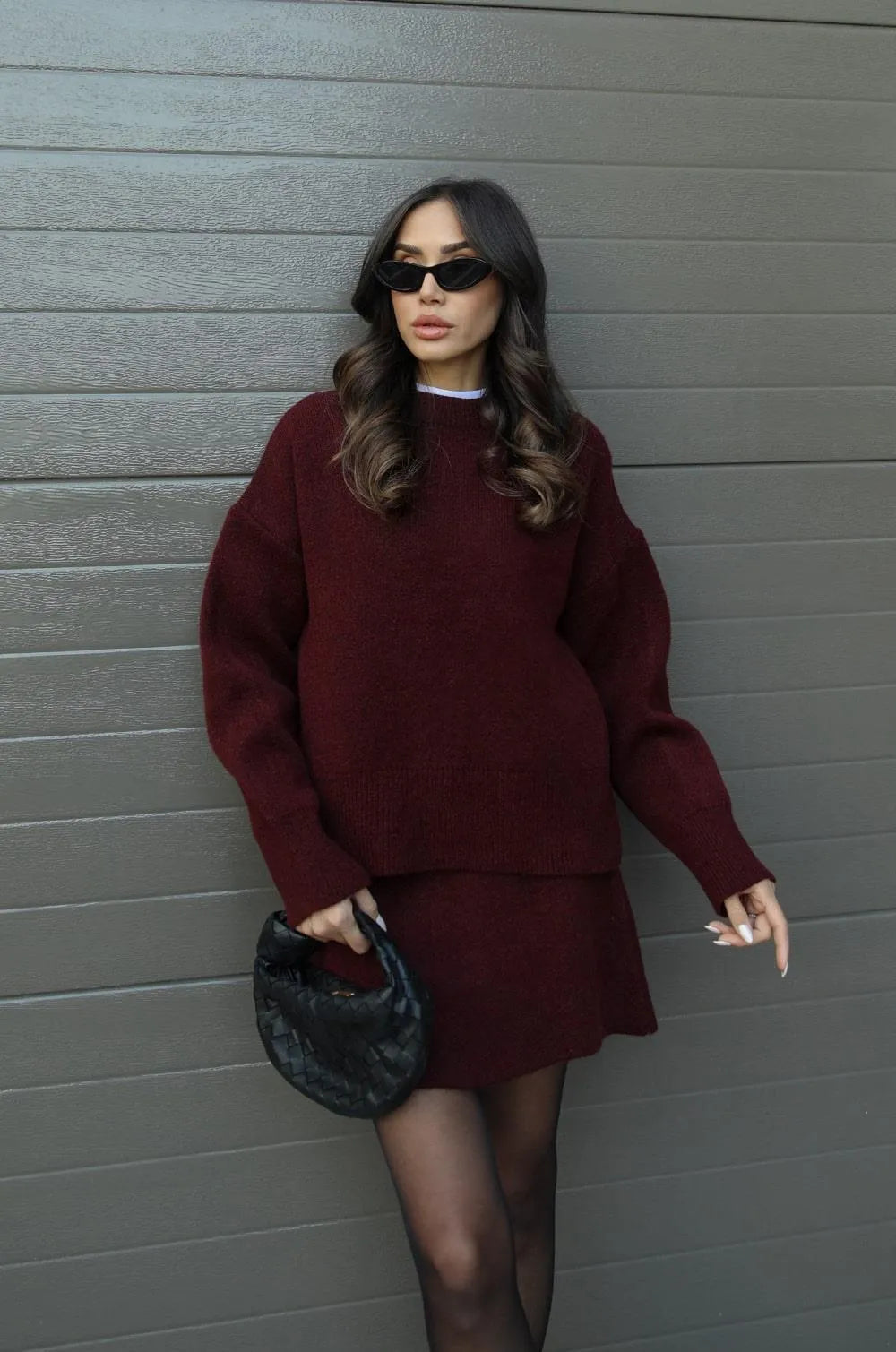 Knit Cozy | Dzianinowy Zestaw Damski ze Swetrem i Spódnicą | Ciepły, Elegancki Look