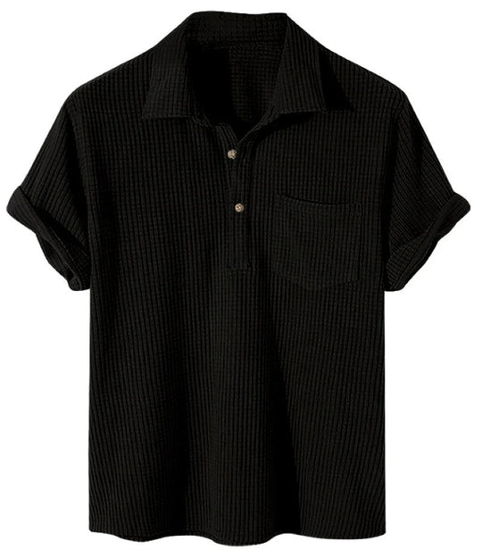 Męska Koszulka Polo w Kratę Duże Rozmiary | Krótki Rękaw i Zapięcie na Guziki | Regular Fit | Na Wiosnę i Lato