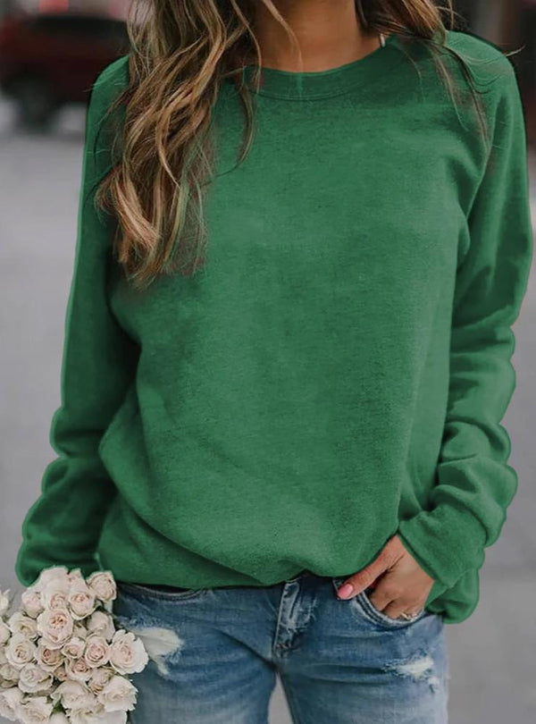 Damski Sweter – Luźny Krój – Miękka Mieszanka Wełny – Długie Rękawy – Styl Casual