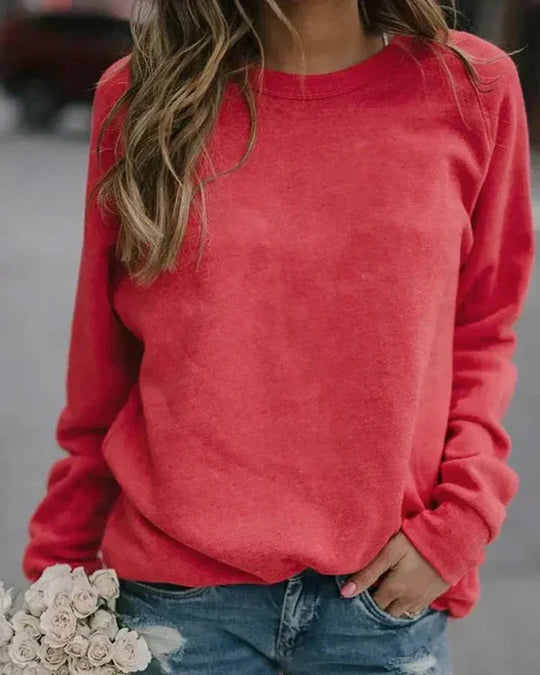 Damski Sweter – Luźny Krój – Miękka Mieszanka Wełny – Długie Rękawy – Styl Casual