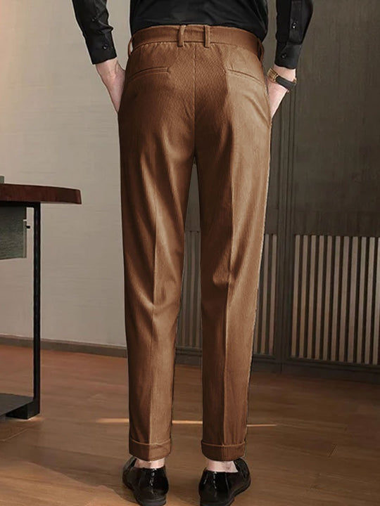 Męskie Spodnie z Elastycznym Pasem | Prosty Krój Regular Fit | Komfortowy Styl Casual | Na Co Dzień i Czas Wolny