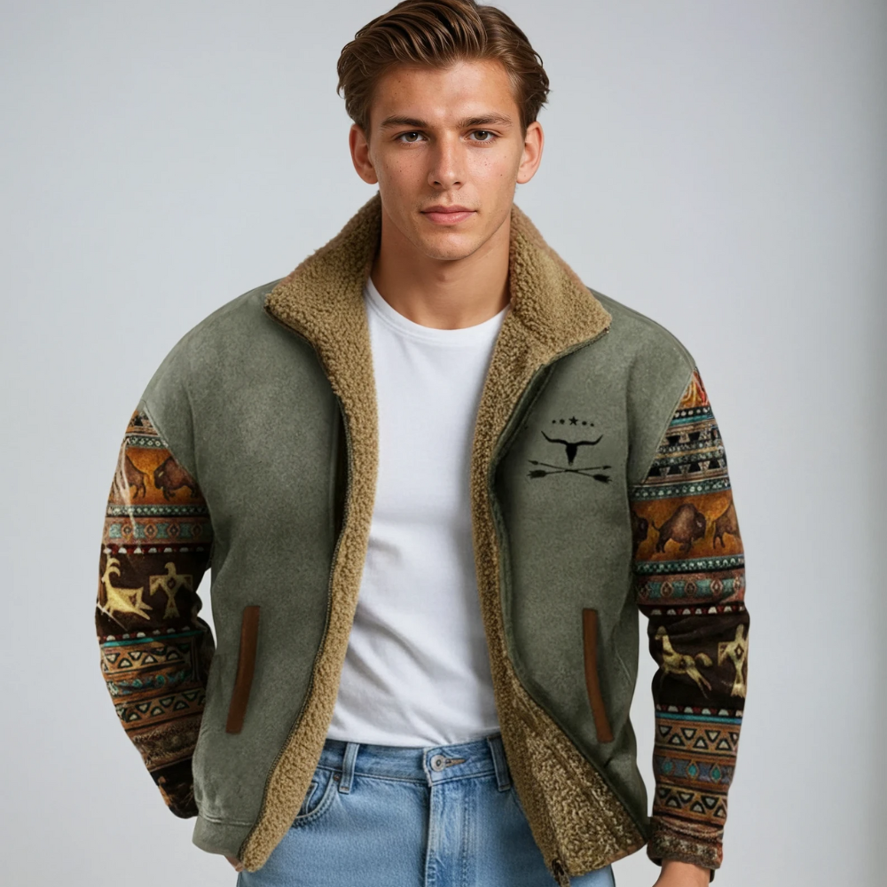 Mężczyzna | Kurtka Zimowa | Vintage Outdoor | Zamek Błyskawiczny | Regular Fit