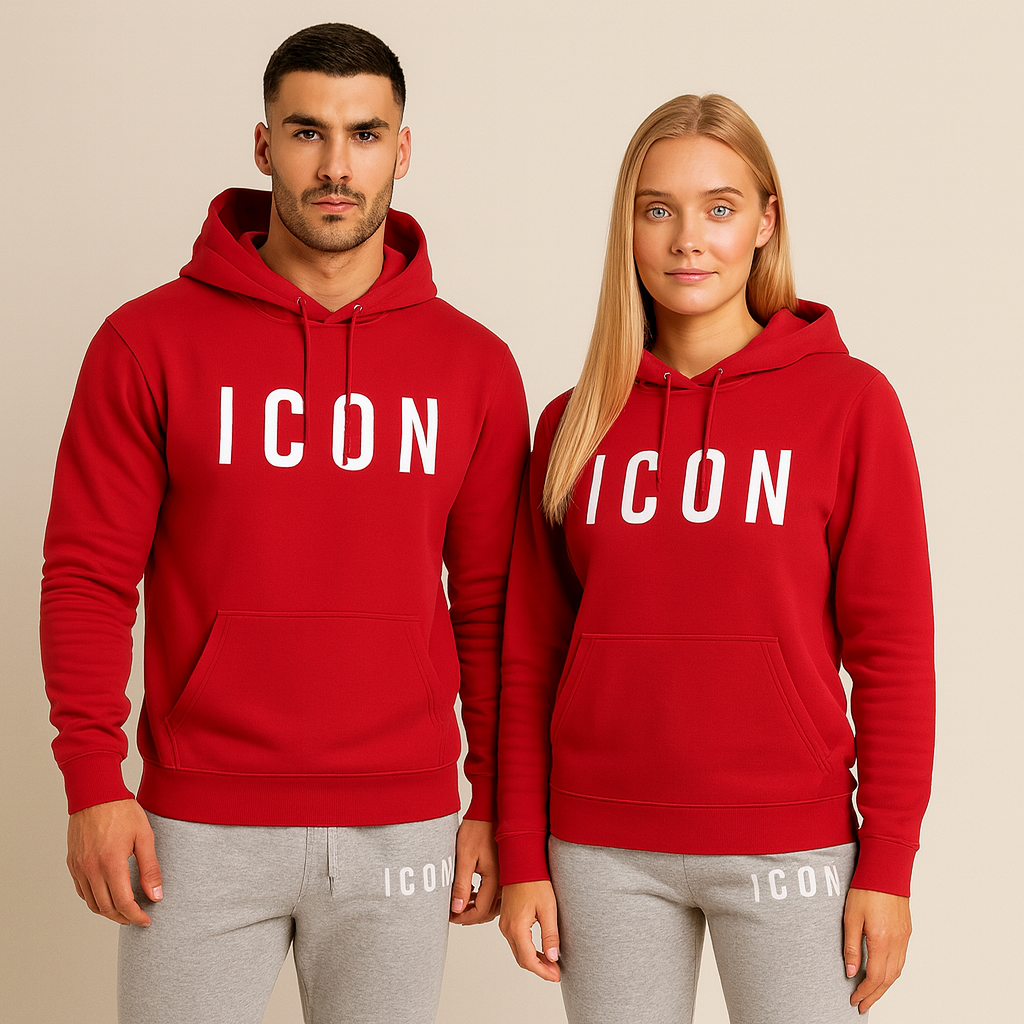 Damski | Zestaw Dresowy Noa | Bluza z Kapturem i Spodnie Dresowe | Logo ICON | Całoroczny