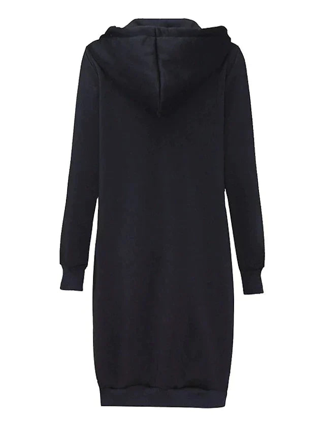 Kobieta | Długi Kardigan Oversize z Kapturem | Swobodny i Stylowy | Casual Chic na Co Dzień