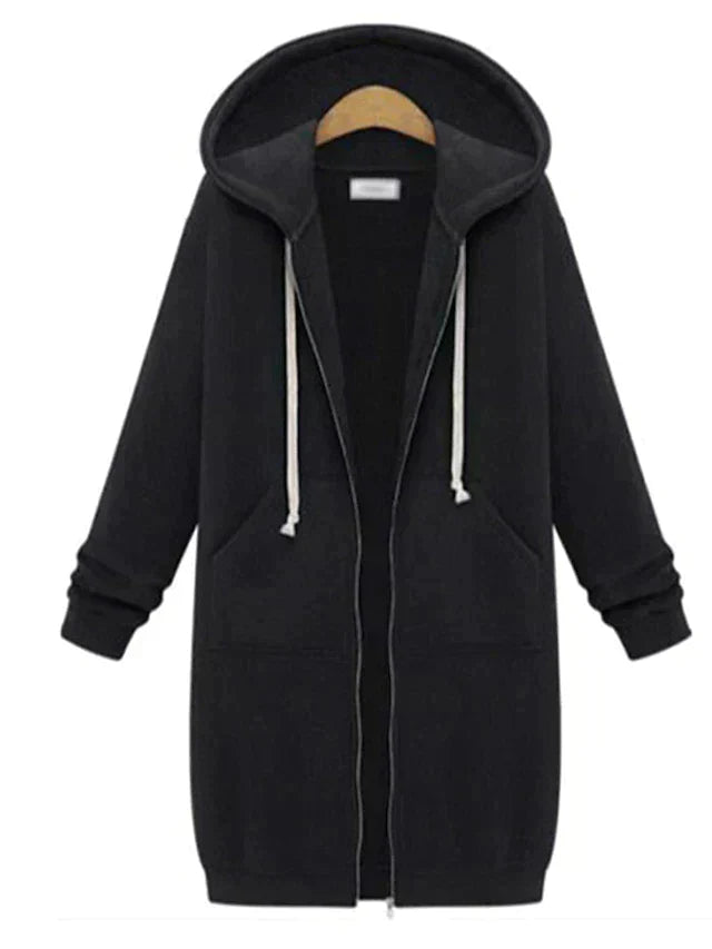 Kobieta | Długi Kardigan Oversize z Kapturem | Swobodny i Stylowy | Casual Chic na Co Dzień