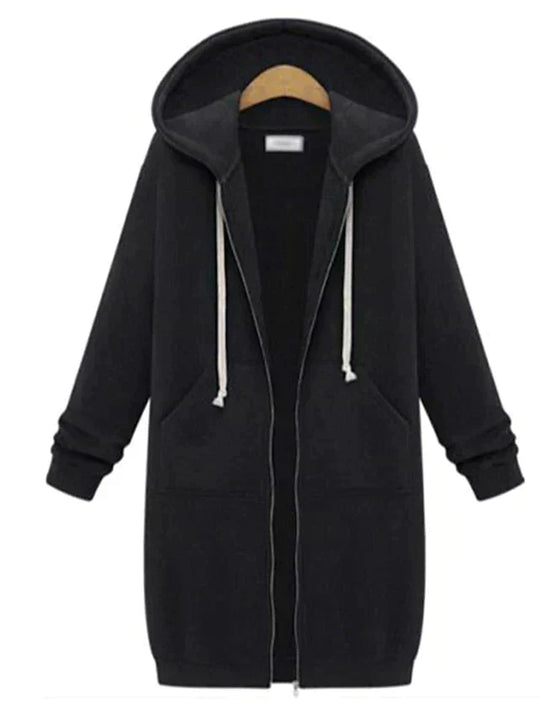 Kobieta | Długi Kardigan Oversize z Kapturem | Swobodny i Stylowy | Casual Chic na Co Dzień