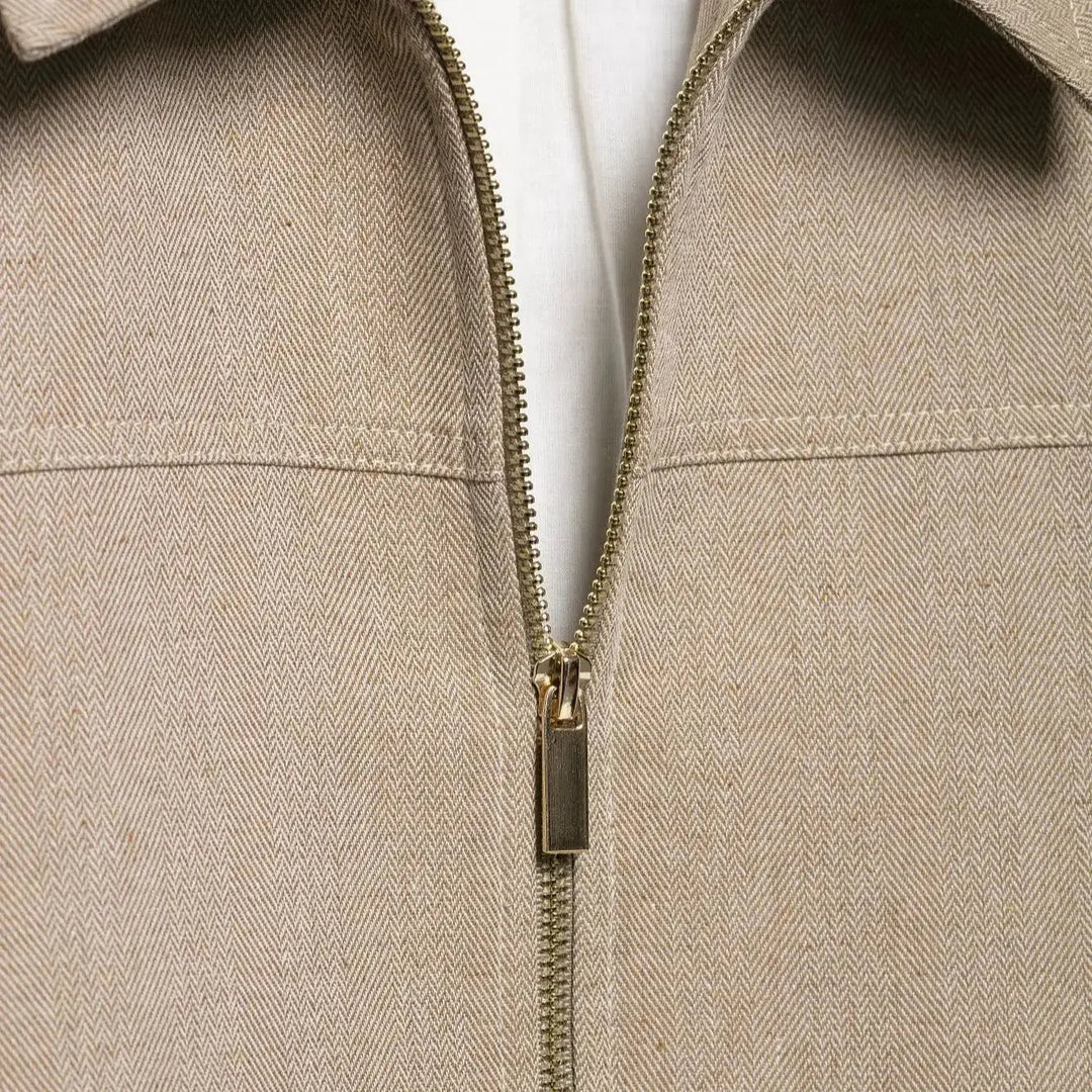 Stylowy Zestaw Damski | Krótka Kurtka z Zippem i Szerokie Spodnie | Look Nowoczesny Premium