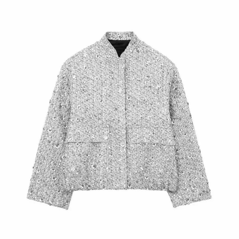 Sera Elegancka Kurtka Bomber | Ponadczasowy Styl z Nowoczesnym Akcentem | Welur Bawełnowy Poliester | Stylowa Kurtka Damska