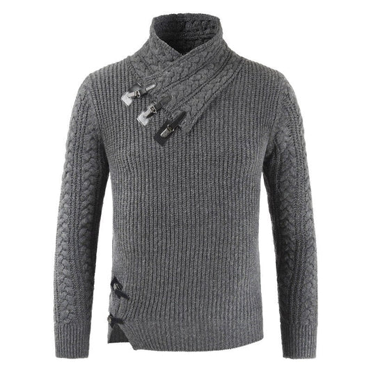 Sweter męski | dzianinowy, długie rękawy
