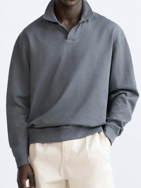 Męskie Polo z Długim Rękawem | Klasyczny Kołnierzyk | Regular Fit | Casual na Co Dzień i Półsezon